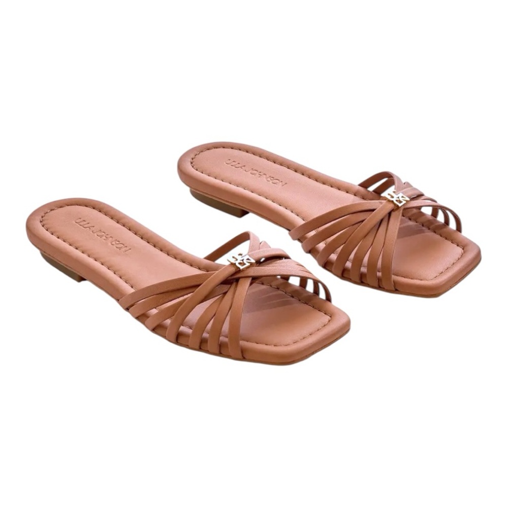 Ulla Johnson Althea Cage Sandals in Pecan Brown - Picture 2 of 10